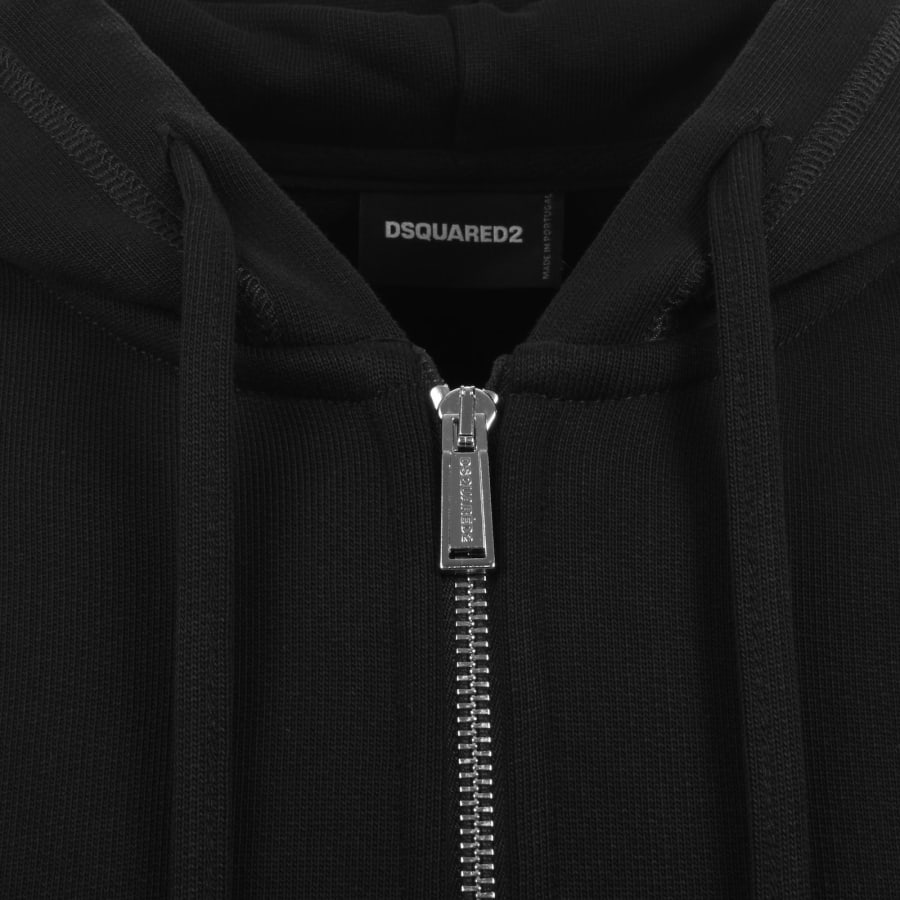 Image number 3 for DSQUARED2 Denim Mix Hoodie Black