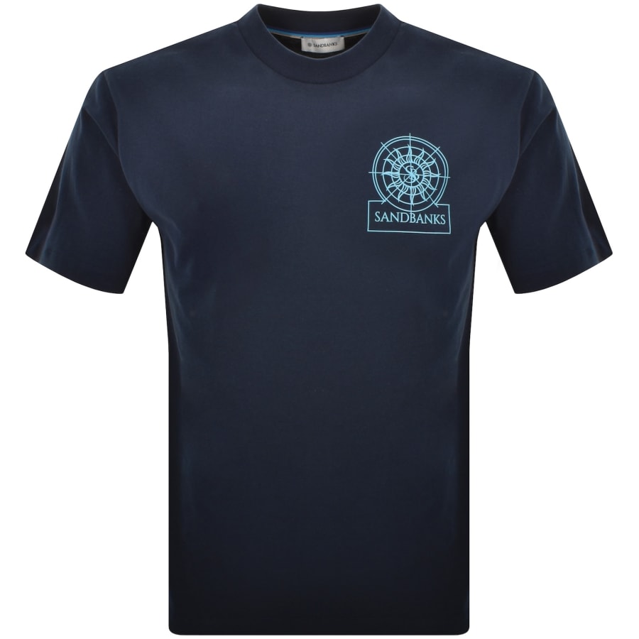 Image number 2 for Sandbanks Sonar Logo T Shirt Navy