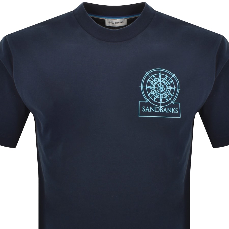 Image number 3 for Sandbanks Sonar Logo T Shirt Navy