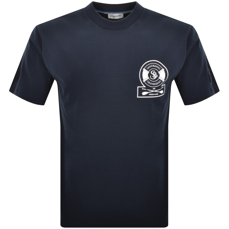 Image number 2 for Sandbanks Paddle Club Logo T Shirt Navy