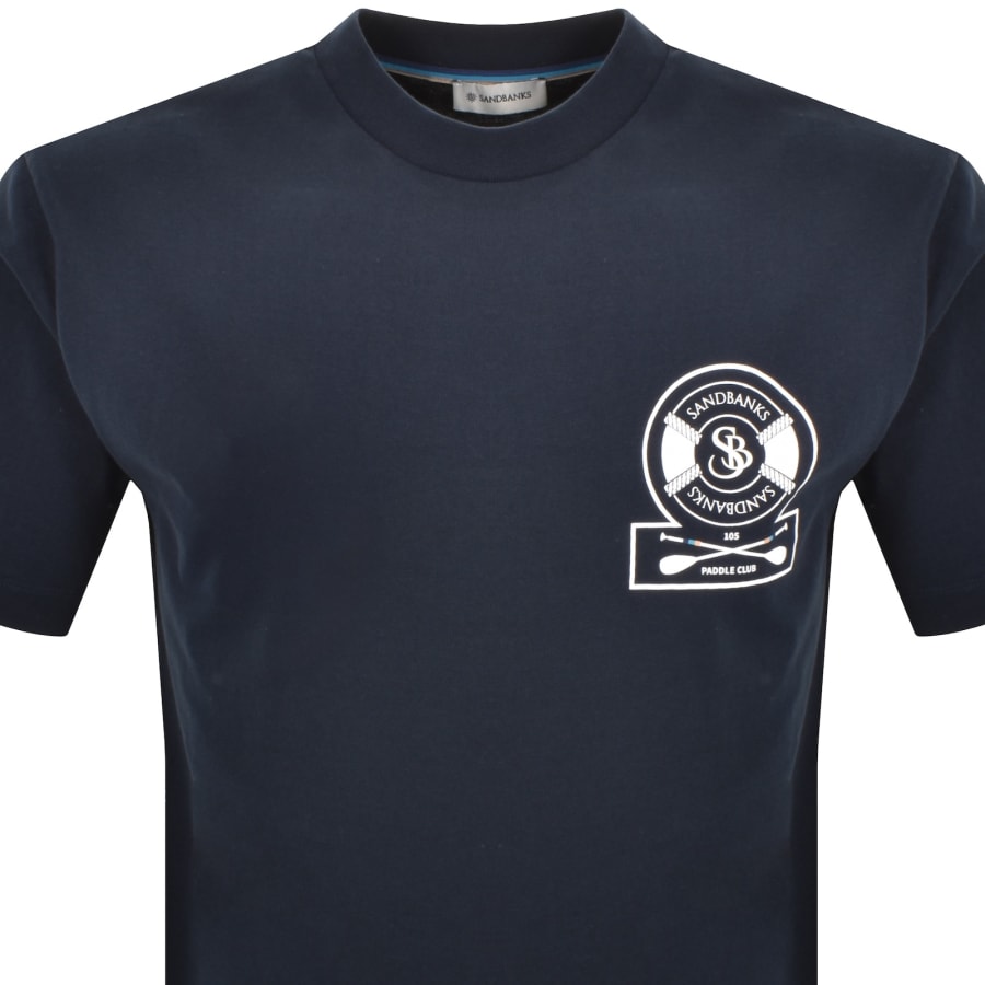 Image number 3 for Sandbanks Paddle Club Logo T Shirt Navy