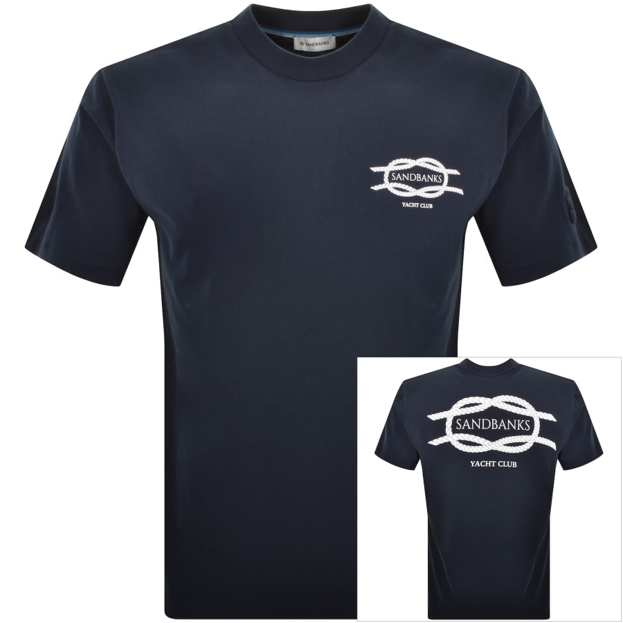 Image number 1 for Sandbanks Yacht Club T Shirt Navy