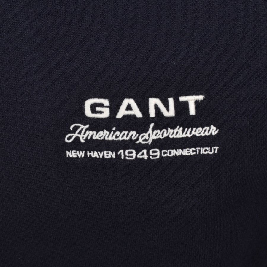 Image number 3 for Gant Small Graphic Hoodie Navy