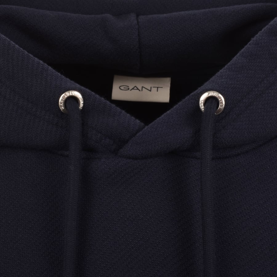Image number 4 for Gant Small Graphic Hoodie Navy