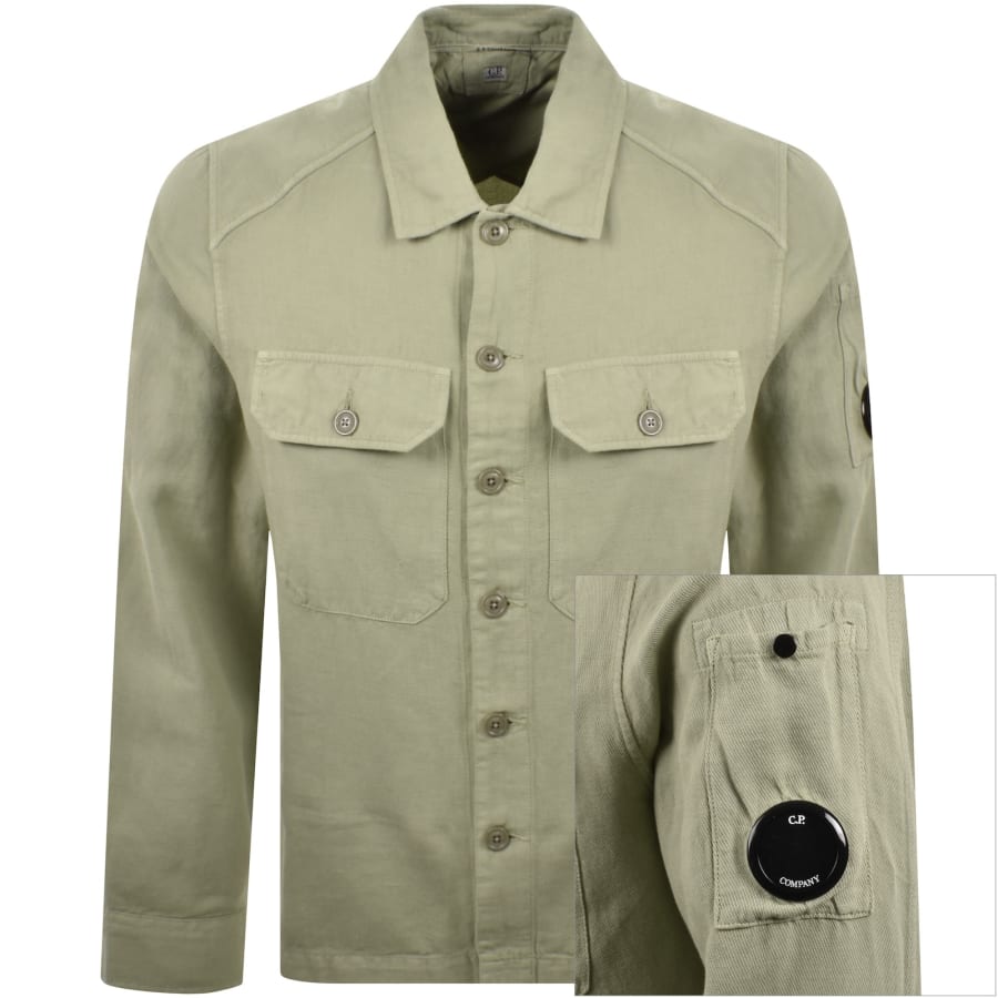 Image number 1 for CP Company Long Sleeve Shirt Green