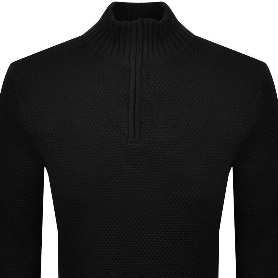 Image number 2 for G-Star Quarter Zip Knit Jumper DK Black
