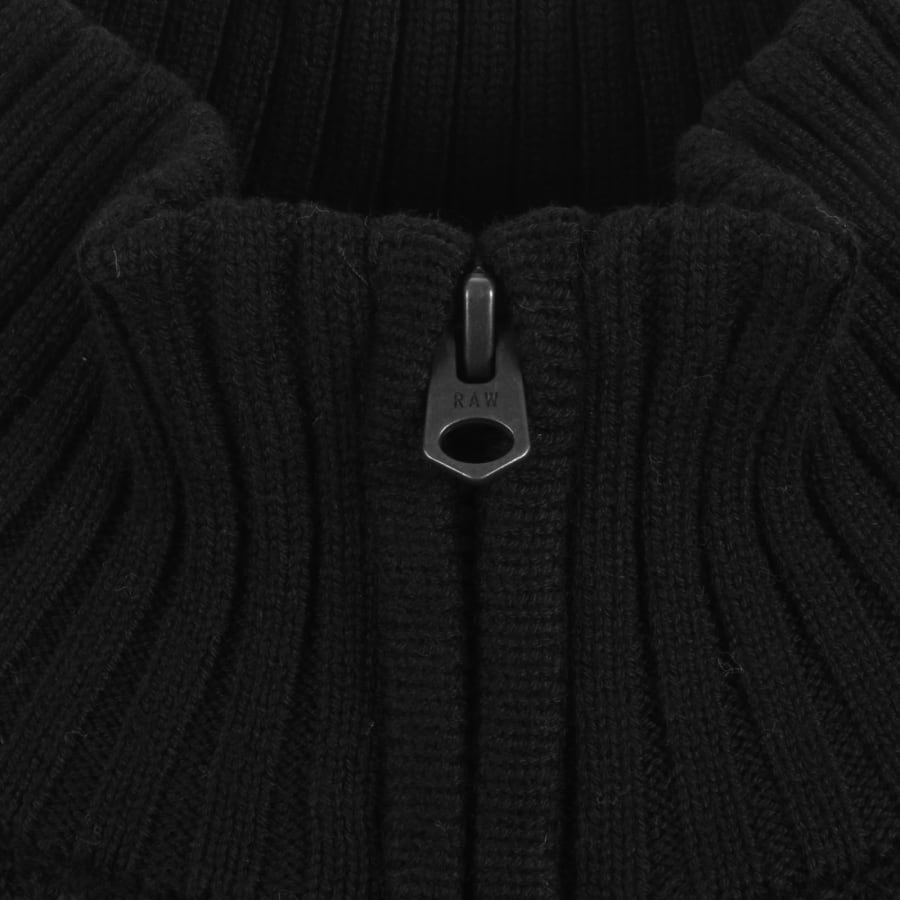 Image number 3 for G-Star Quarter Zip Knit Jumper DK Black