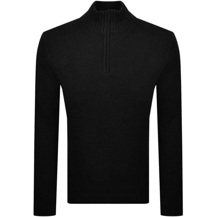 Image number 1 for G-Star Quarter Zip Knit Jumper DK Black