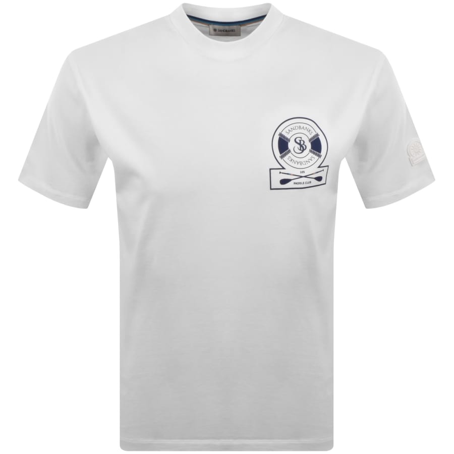 Image number 2 for Sandbanks Paddle Club Logo T Shirt White