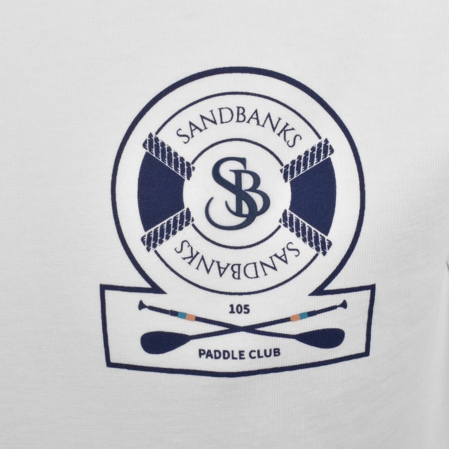Image number 3 for Sandbanks Paddle Club Logo T Shirt White