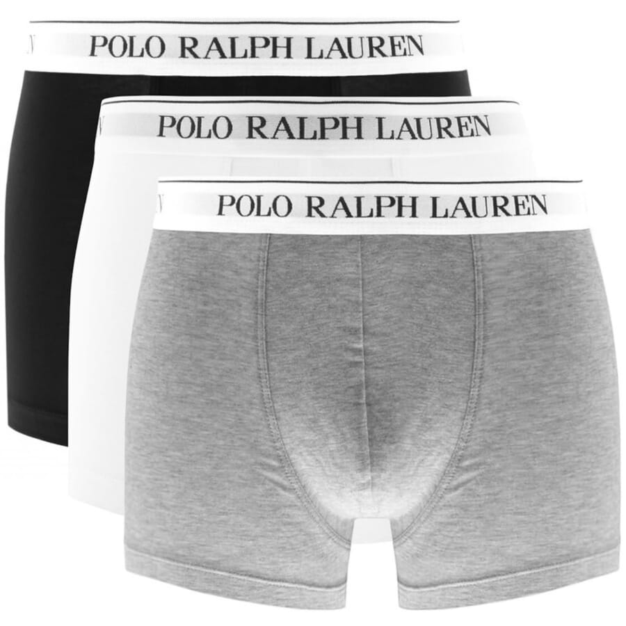 Image number 1 for Ralph Lauren Underwear 3 Pack Trunks White