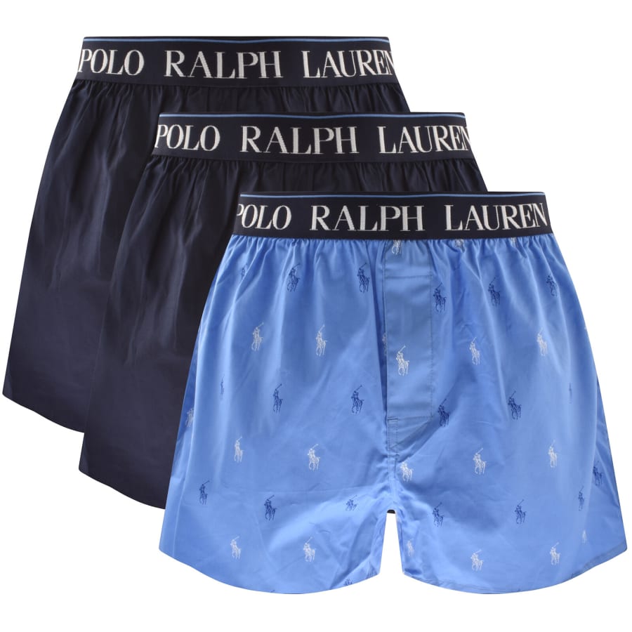 Image number 1 for Ralph Lauren Underwear 3 Pack Boxers Navy