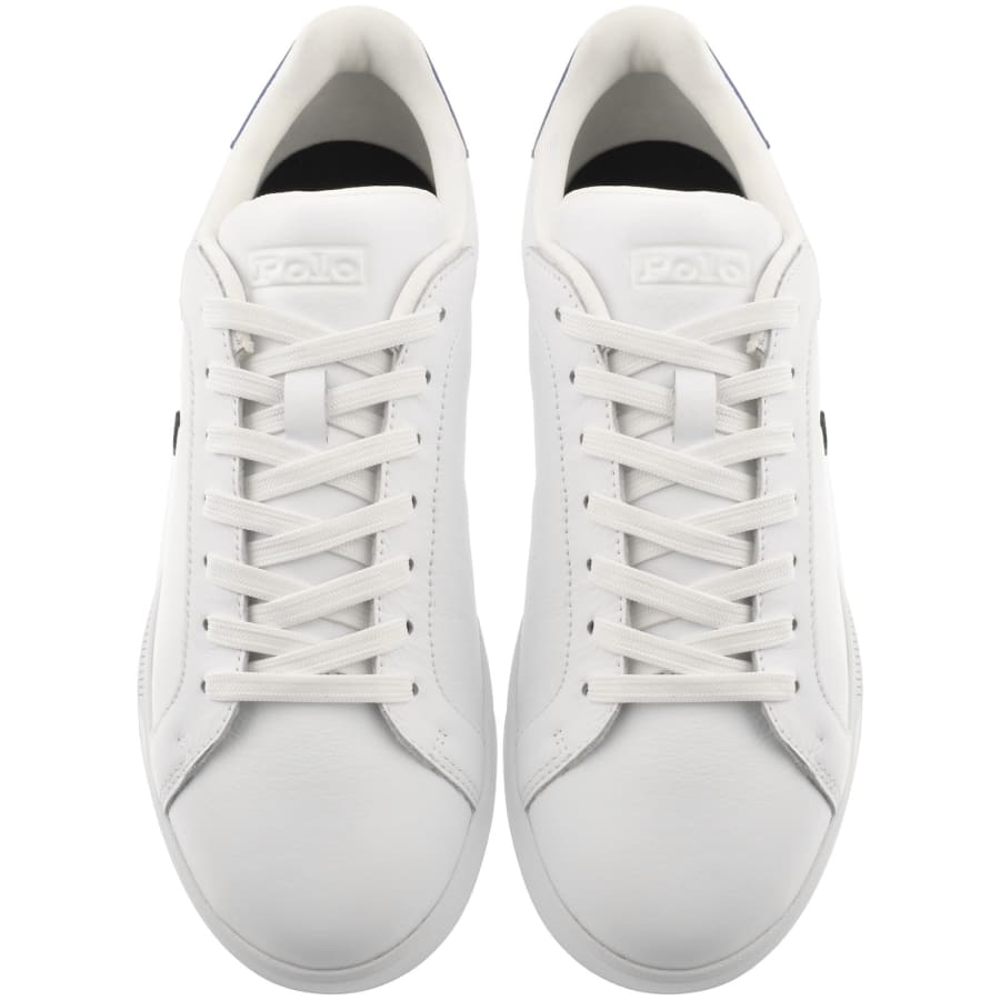 Image number 3 for Ralph Lauren Heritage Court Trainers White