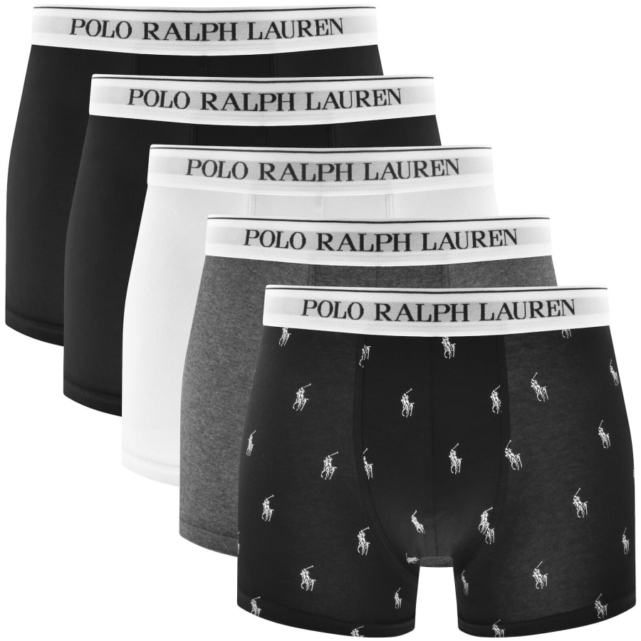 Image number 1 for Ralph Lauren Underwear 5 Pack Boxer Trunks