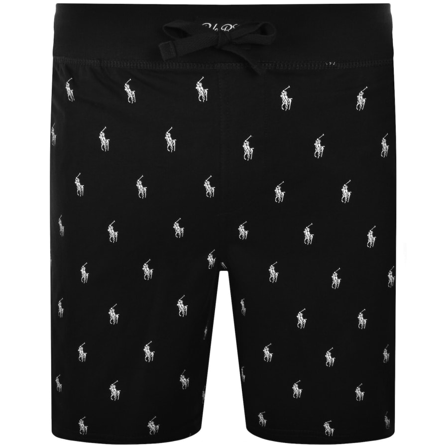 Image number 1 for Ralph Lauren Patterned Lounge Shorts Black