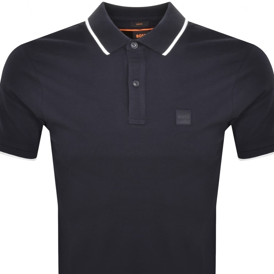 Image number 2 for BOSS Passertip Polo T Shirt Navy