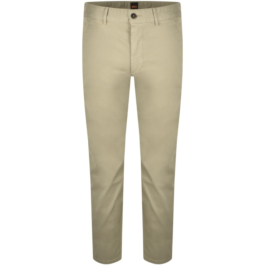 Image number 2 for BOSS Chino Slim Trousers Beige