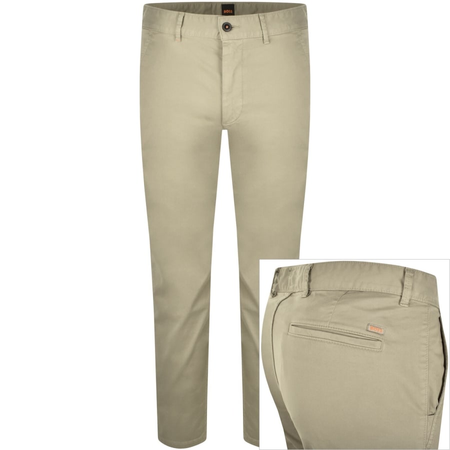 Image number 1 for BOSS Chino Slim Trousers Beige