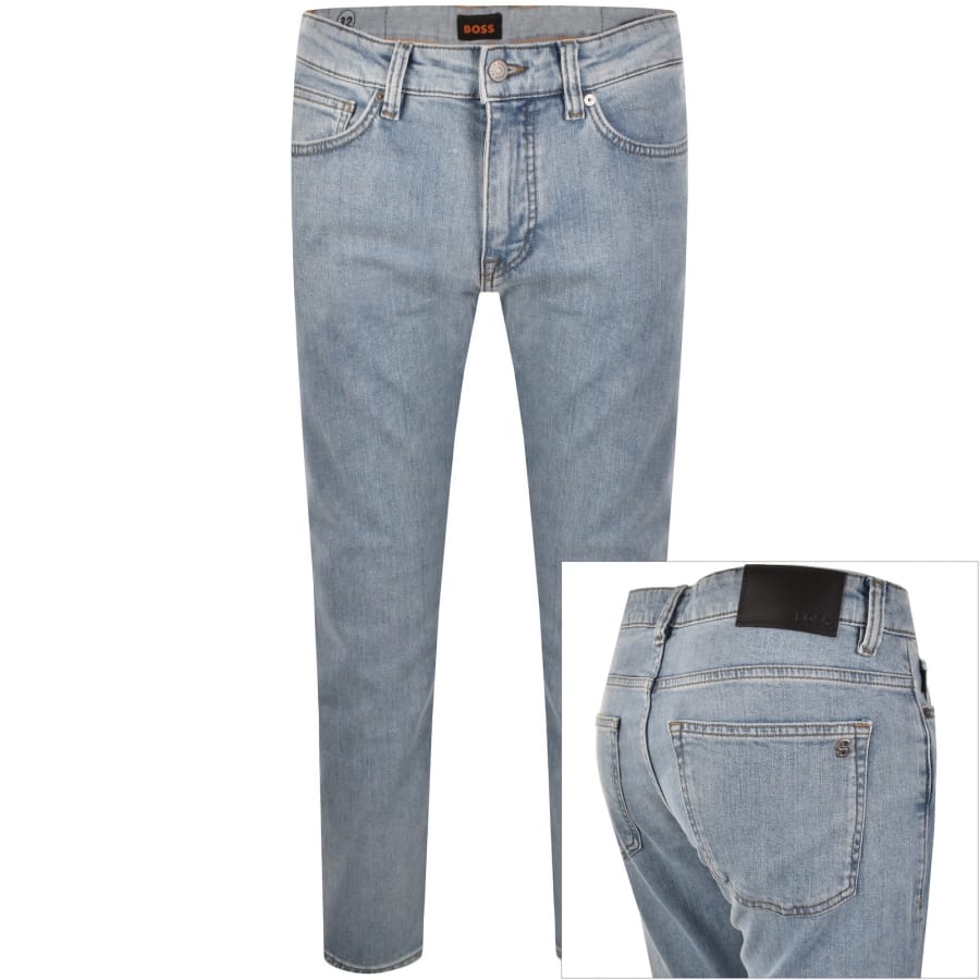 Image number 1 for BOSS Delaware Slim Fit Jeans Mid Blue