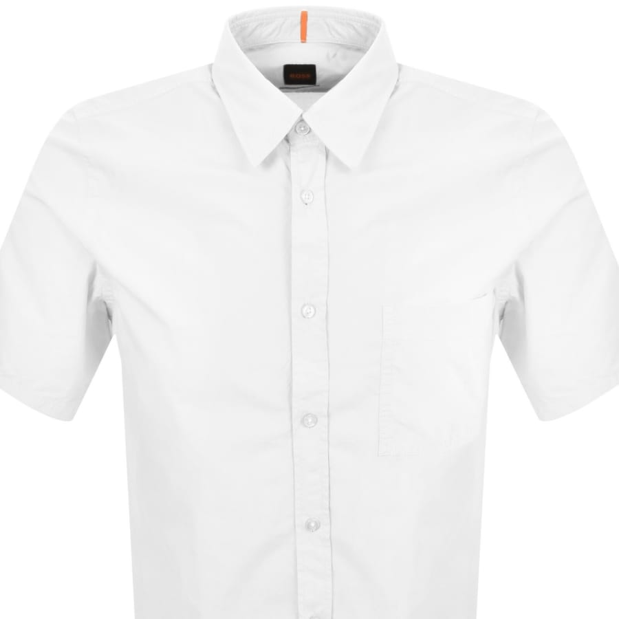 Image number 2 for BOSS Relegant 6 Short Sleeved Shirt White