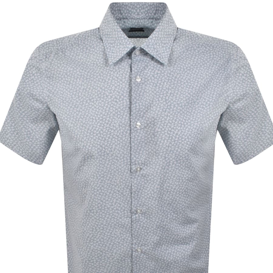 Image number 2 for BOSS Rash 2 Patterned Shirt Blue