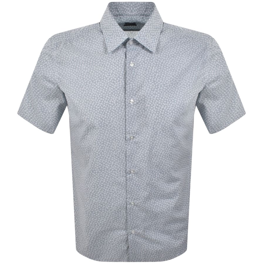 Image number 1 for BOSS Rash 2 Patterned Shirt Blue