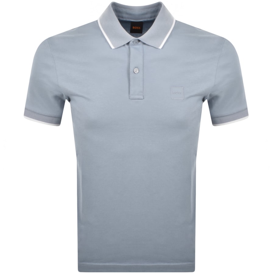 Image number 1 for BOSS Passertip Slim Fit Polo T Shirt Blue