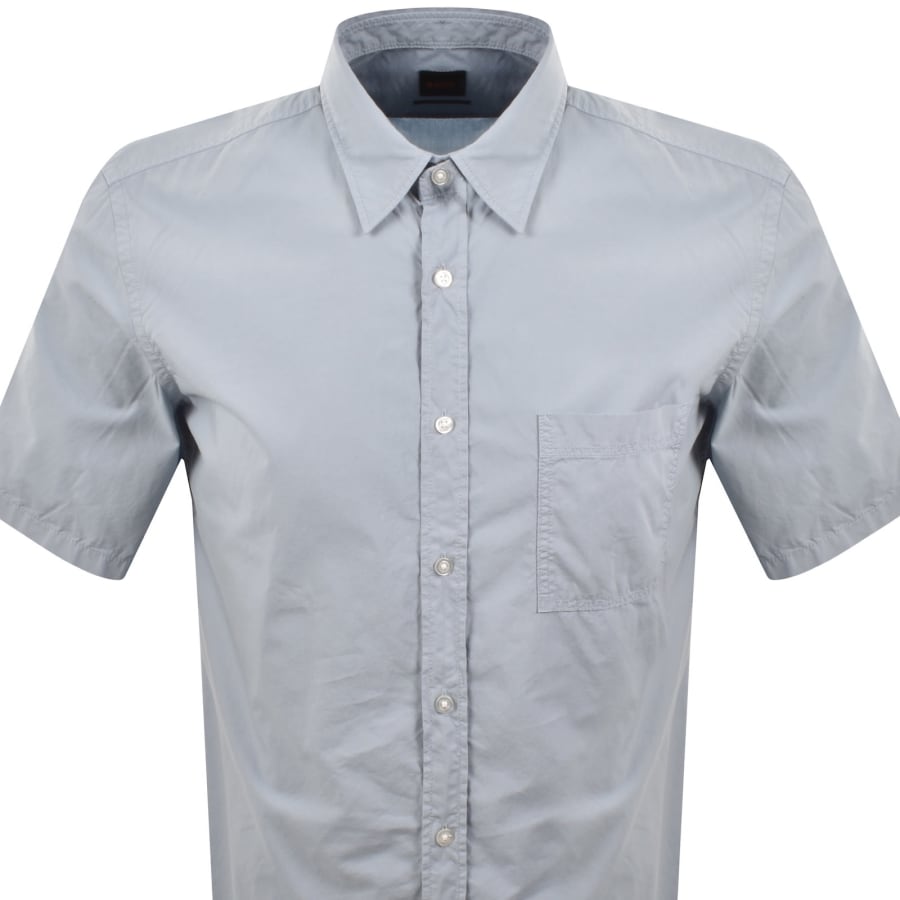 Image number 2 for BOSS Relegant 6 Short Sleeved Shirt Blue