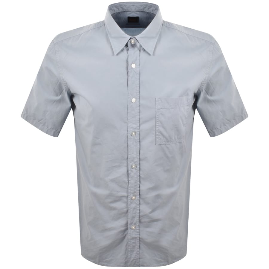 Image number 1 for BOSS Relegant 6 Short Sleeved Shirt Blue