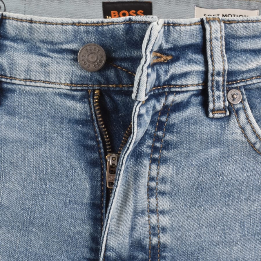 Image number 5 for BOSS Delaware Slim Fit Jeans Light Blue