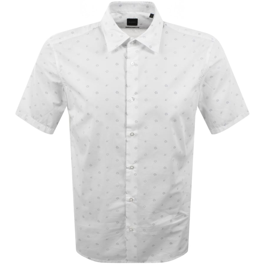 Image number 1 for BOSS Rash 2 Patterned Shirt White