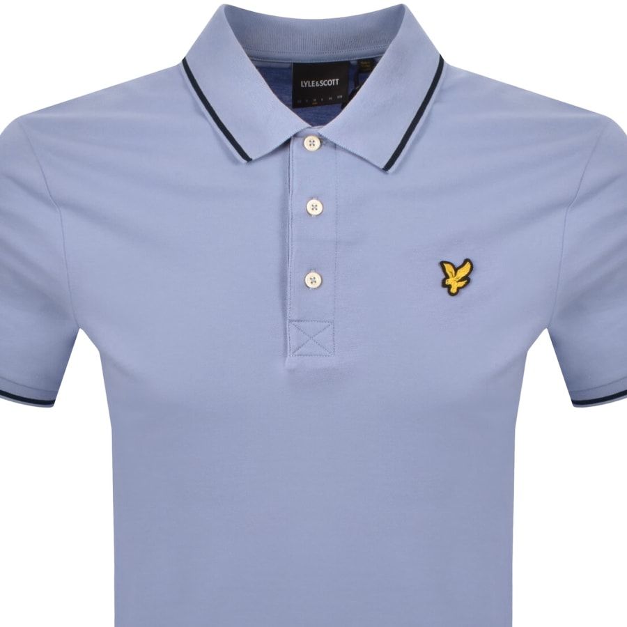 Image number 2 for Lyle And Scott Tipped Polo T Shirt Blue