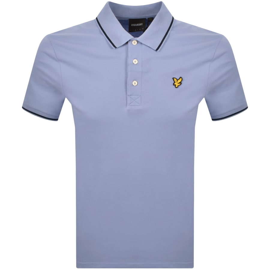 Image number 1 for Lyle And Scott Tipped Polo T Shirt Blue