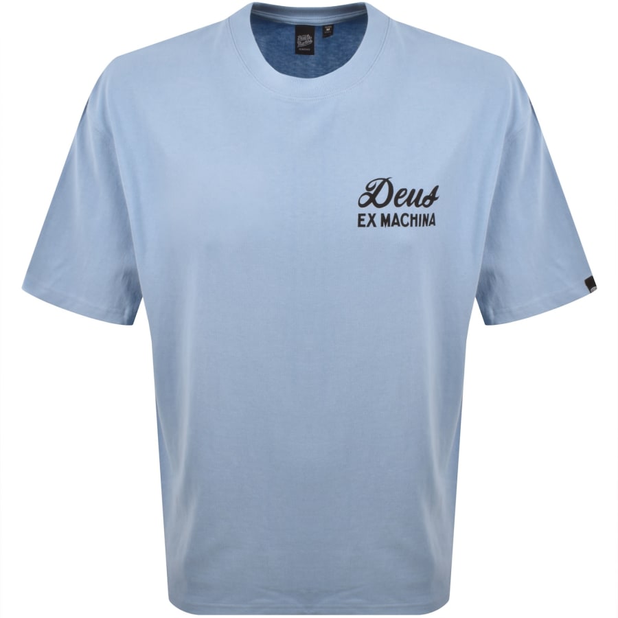 Image number 2 for Deus Ex Machina Harajuku Sign T Shirt Blue