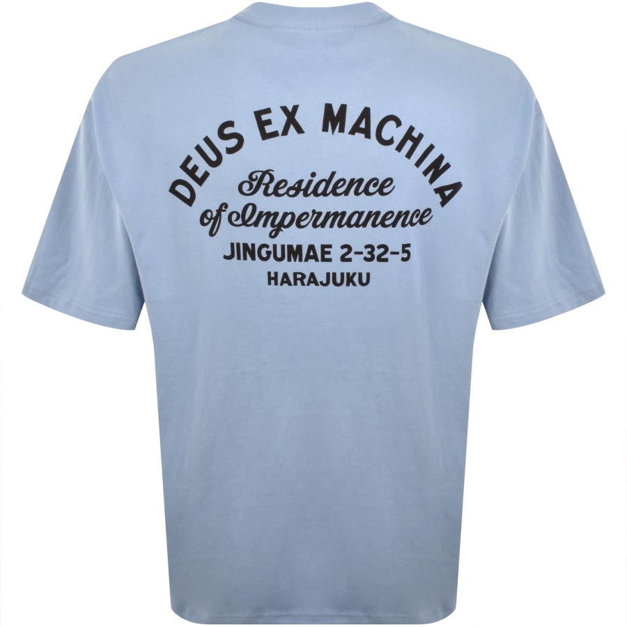 Image number 5 for Deus Ex Machina Harajuku Sign T Shirt Blue