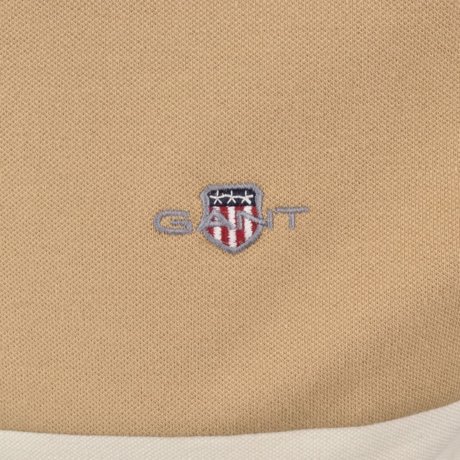 Image number 3 for Gant Colour Block Polo T Shirt Evening Blue