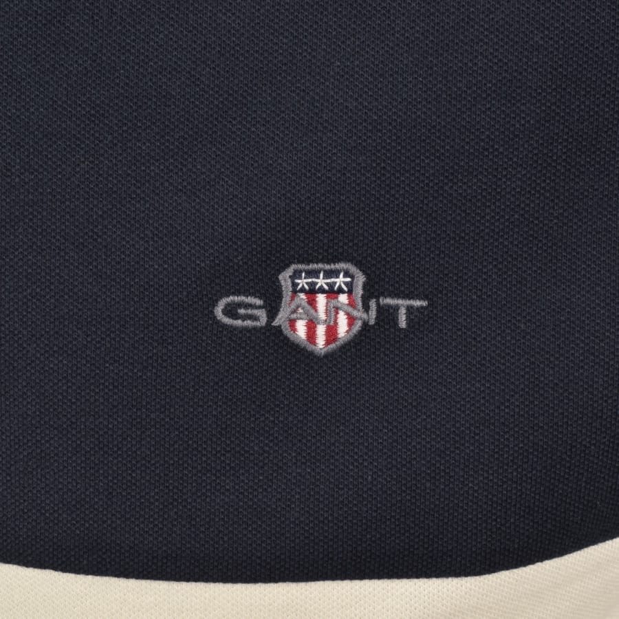 Image number 3 for Gant Colour Block Polo T Shirt Ruby Red