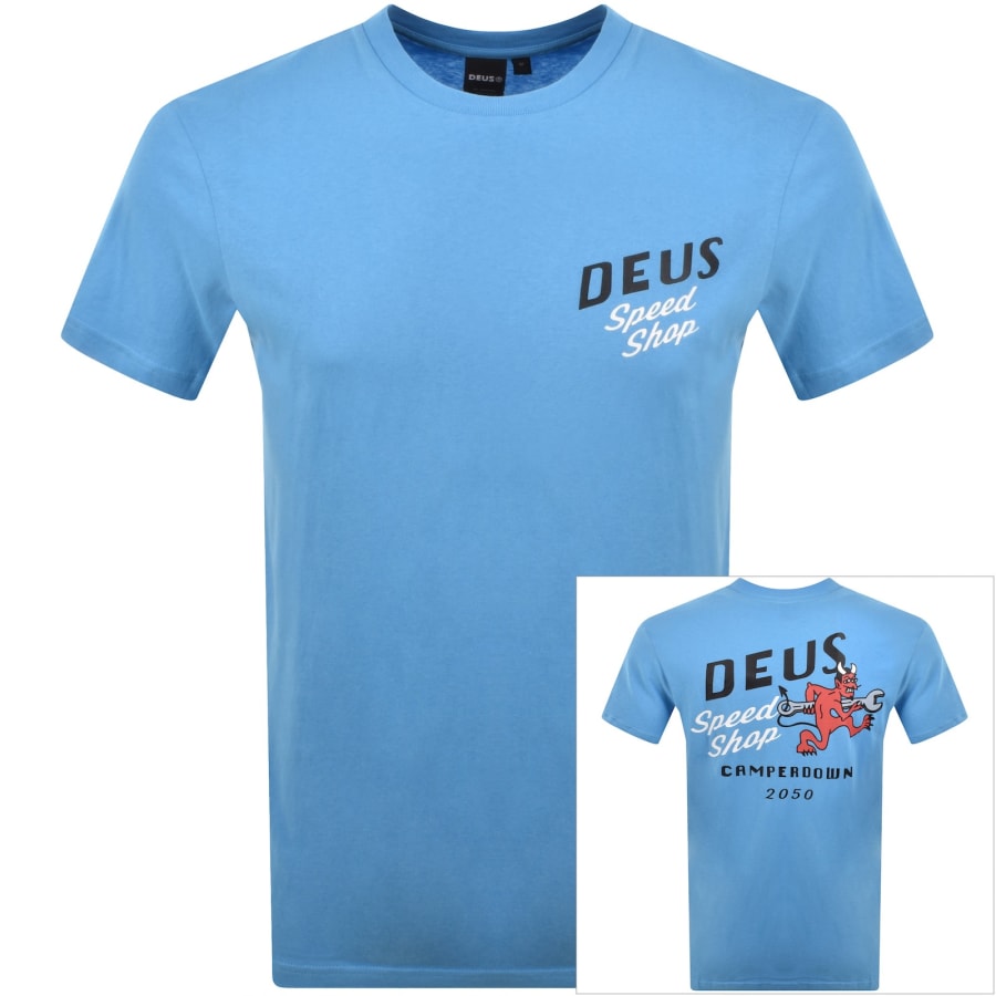Image number 1 for Deus Ex Machina Dogleg T Shirt Blue