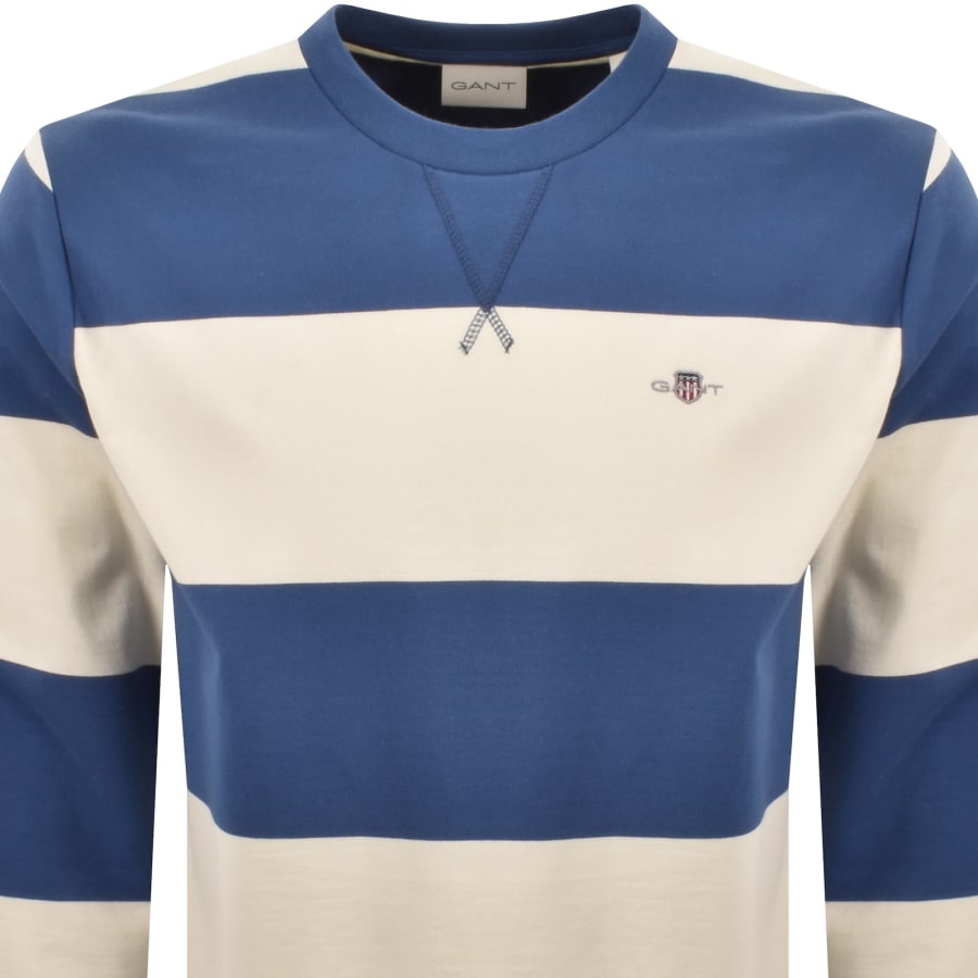 Image number 2 for Gant Striped Sweatshirt Blue
