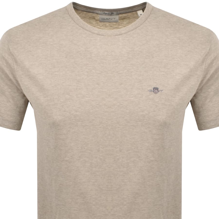 Image number 2 for Gant Regular Shield T Shirt Beige