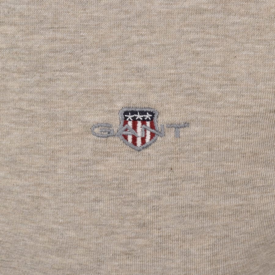 Image number 3 for Gant Regular Shield T Shirt Beige