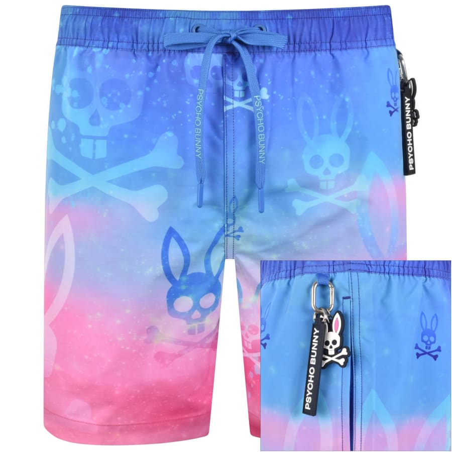 Image number 1 for Psycho Bunny Caspian Swim Shorts Begonia Pink