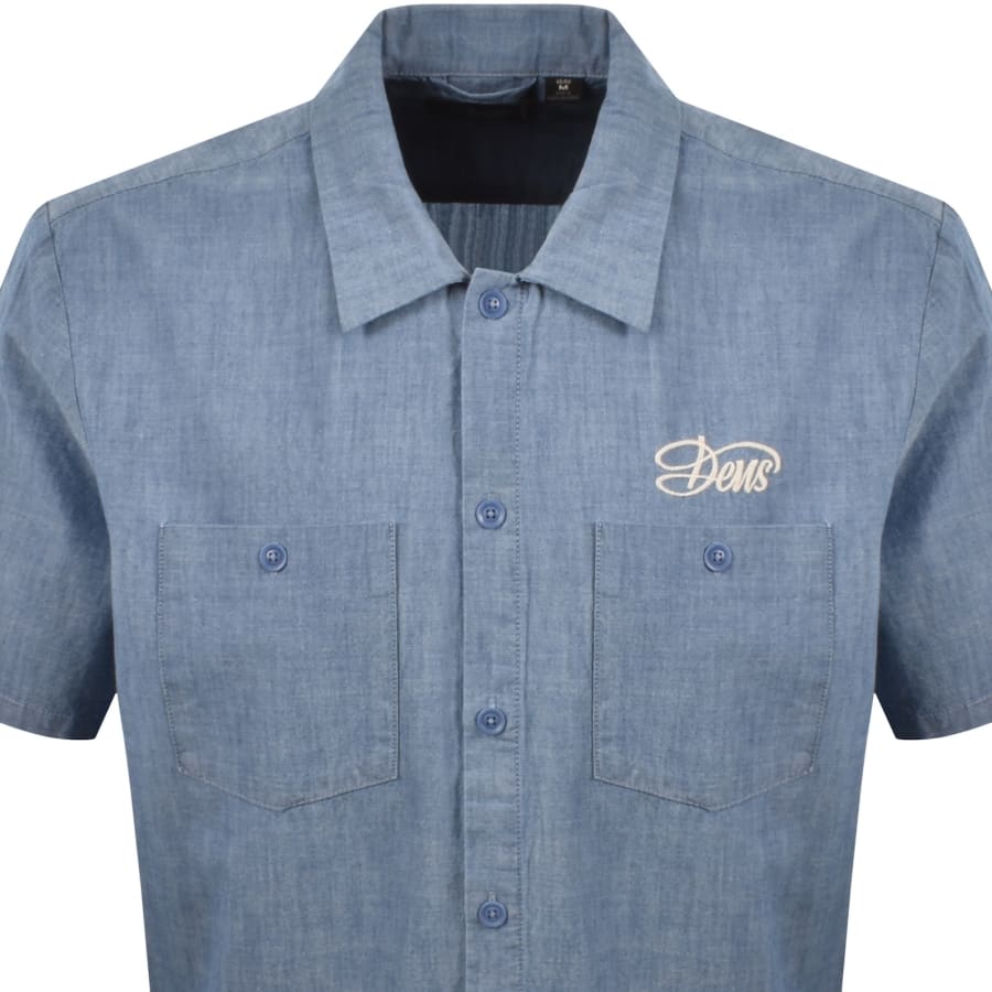Image number 2 for Deus Ex Machina Chambray Shirt Blue