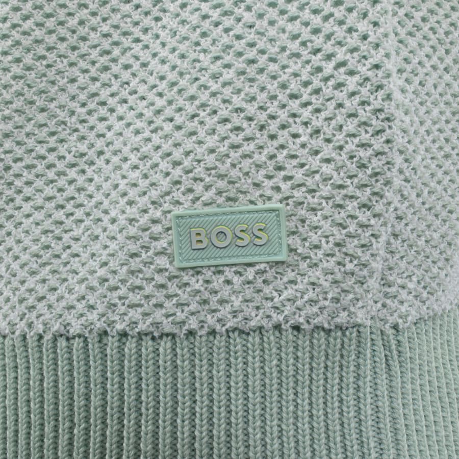 Image number 4 for BOSS Kantonio Short Sleeve Jumper Aqua Green