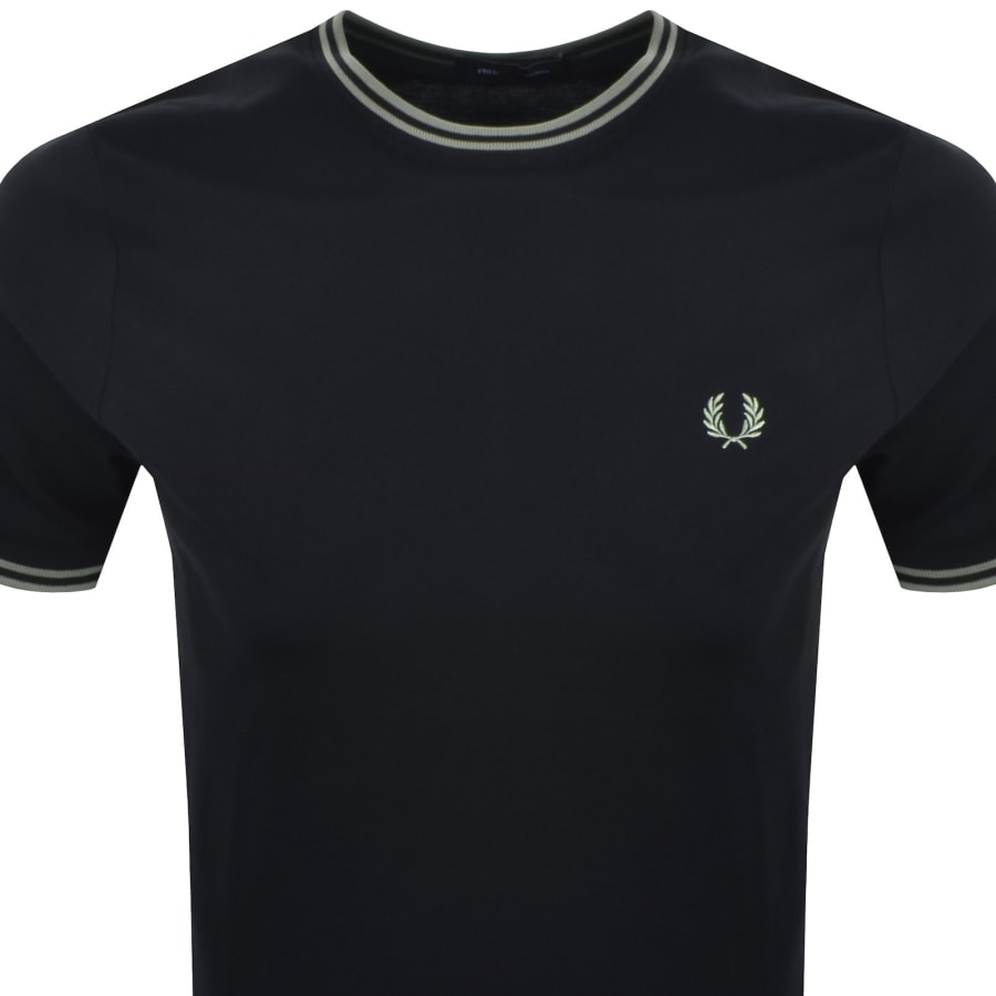 Image number 2 for Fred Perry Twin Tipped T Shirt Navy