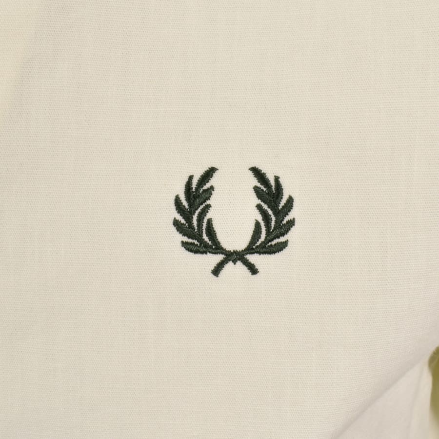 Image number 3 for Fred Perry Short Sleeved Shirt Cream