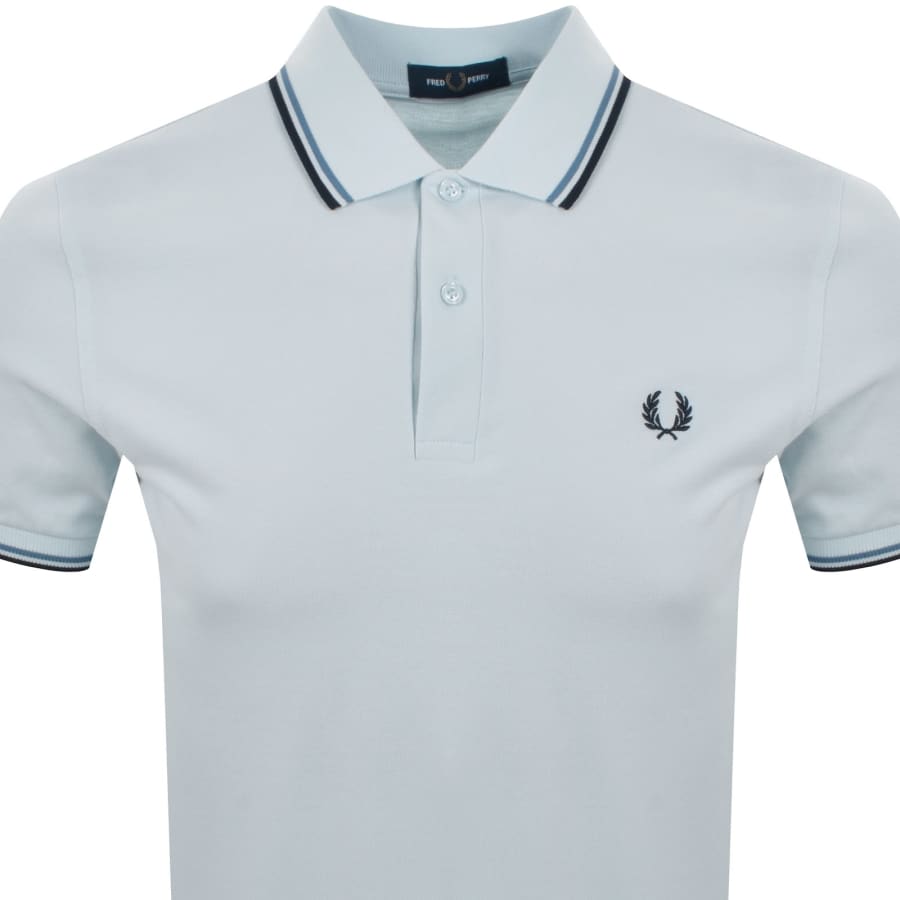 Image number 2 for Fred Perry Twin Tipped Polo T Shirt Blue