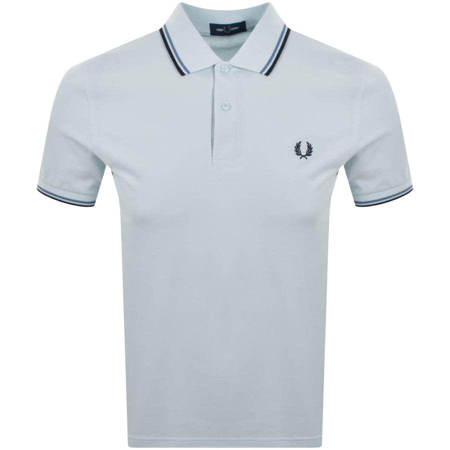Image number 1 for Fred Perry Twin Tipped Polo T Shirt Blue