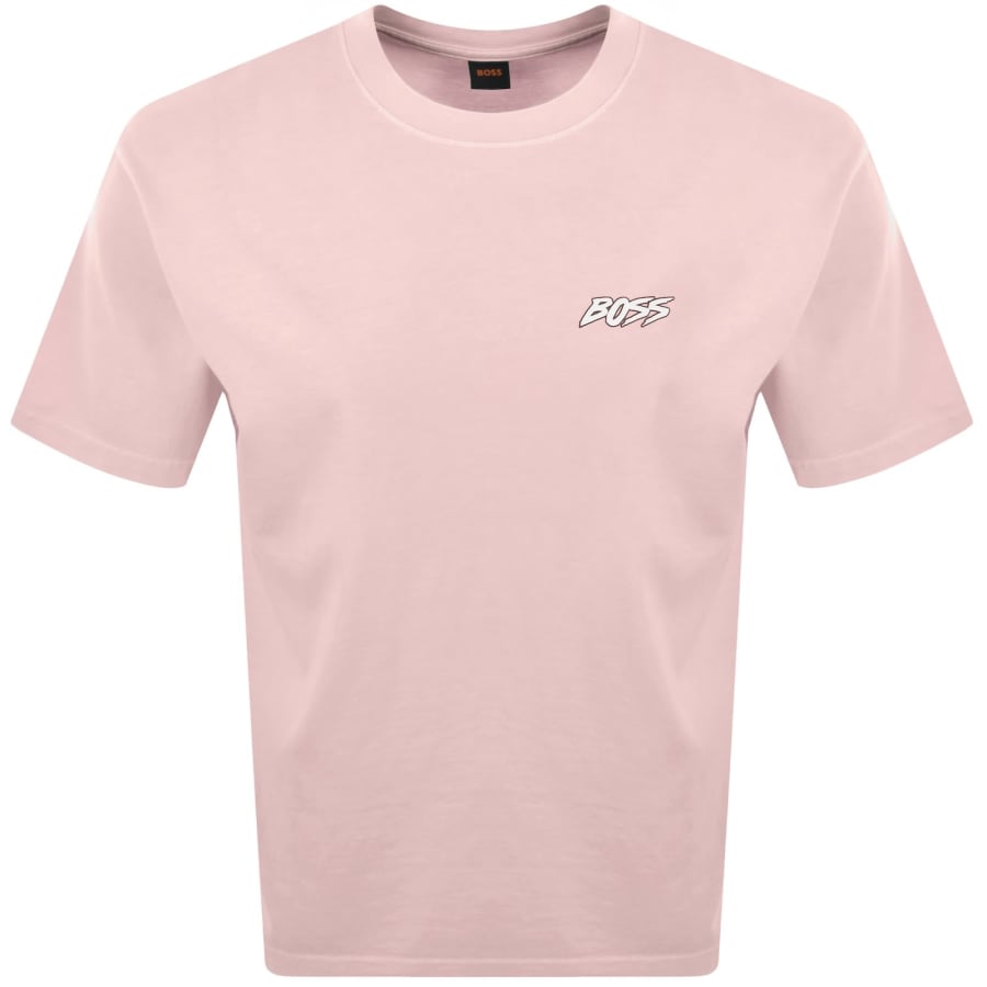 Image number 2 for BOSS Surf Washed T Shirt Pink