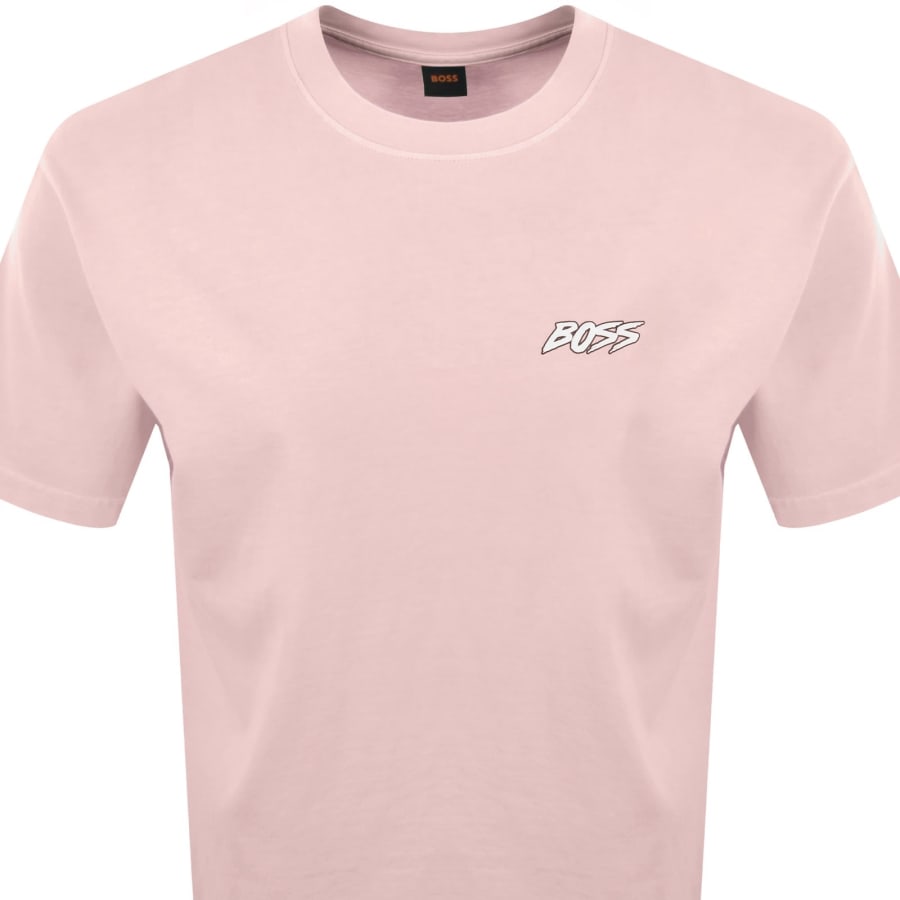 Image number 3 for BOSS Surf Washed T Shirt Pink